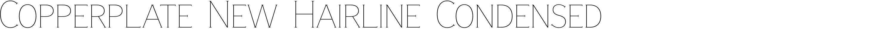 Copperplate New Hairline Condensed
